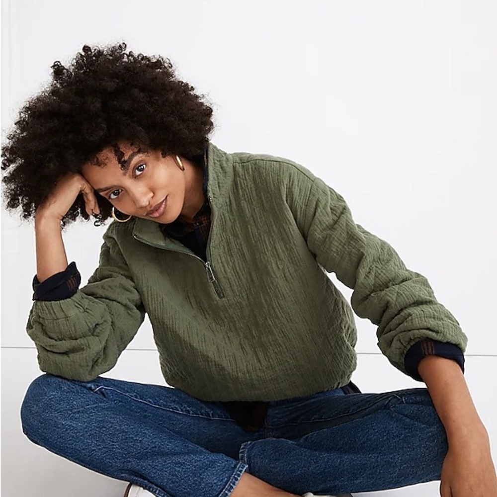 Madewell Jacquard Half Zip